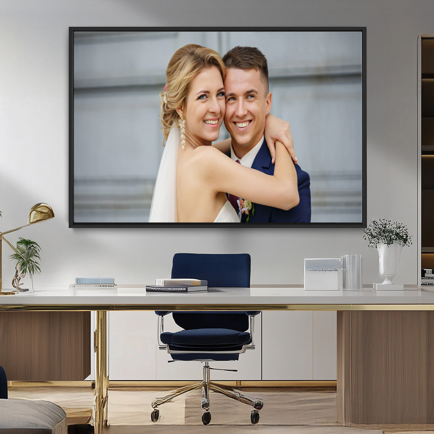 CSTM6030-MGV-FC-36X24_Black-Custom Canvas Wall Art – Personalized Photo Print for Wedding, Anniversary or Gift, Ready to Hang Canvas for Home Decor