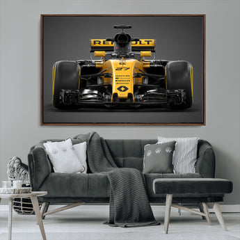 62882-MGV-CV-36X24-Renault F1 Racing Car Print - High-Performance Formula 1 Motorsport Wall Art, Perfect Gift for Racing Fans and Car Enthusiasts