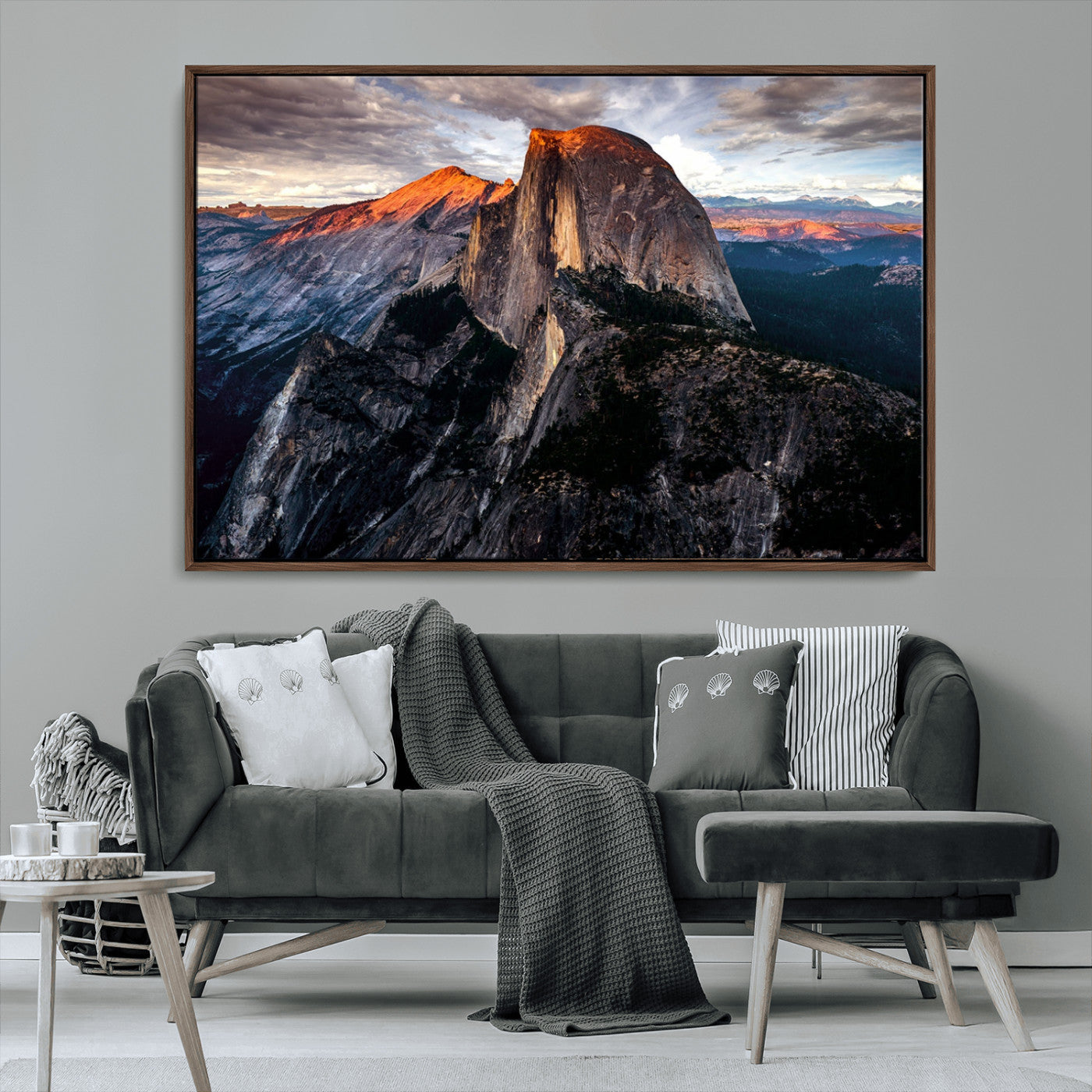 31332-MGV-CV-36X24-Mountain Landscape Wall Art – Majestic Sunset Rock Formation Canvas Print, Nature Scenic Decor for Living Room, Office, Cabin or