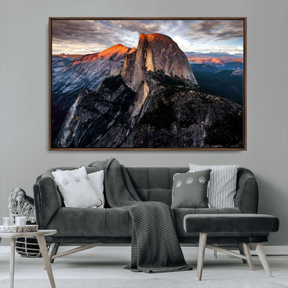 31332-MGV-CV-36X24-Mountain Landscape Wall Art – Majestic Sunset Rock Formation Canvas Print, Nature Scenic Decor for Living Room, Office, Cabin or