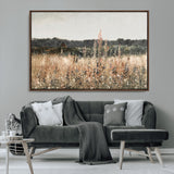 46308-MGV-CV-36X24-Wildflower Field Wall Art – Rustic Meadow Landscape Canvas Print, Country Nature Decor for Living Room, Bedroom or Farmhouse