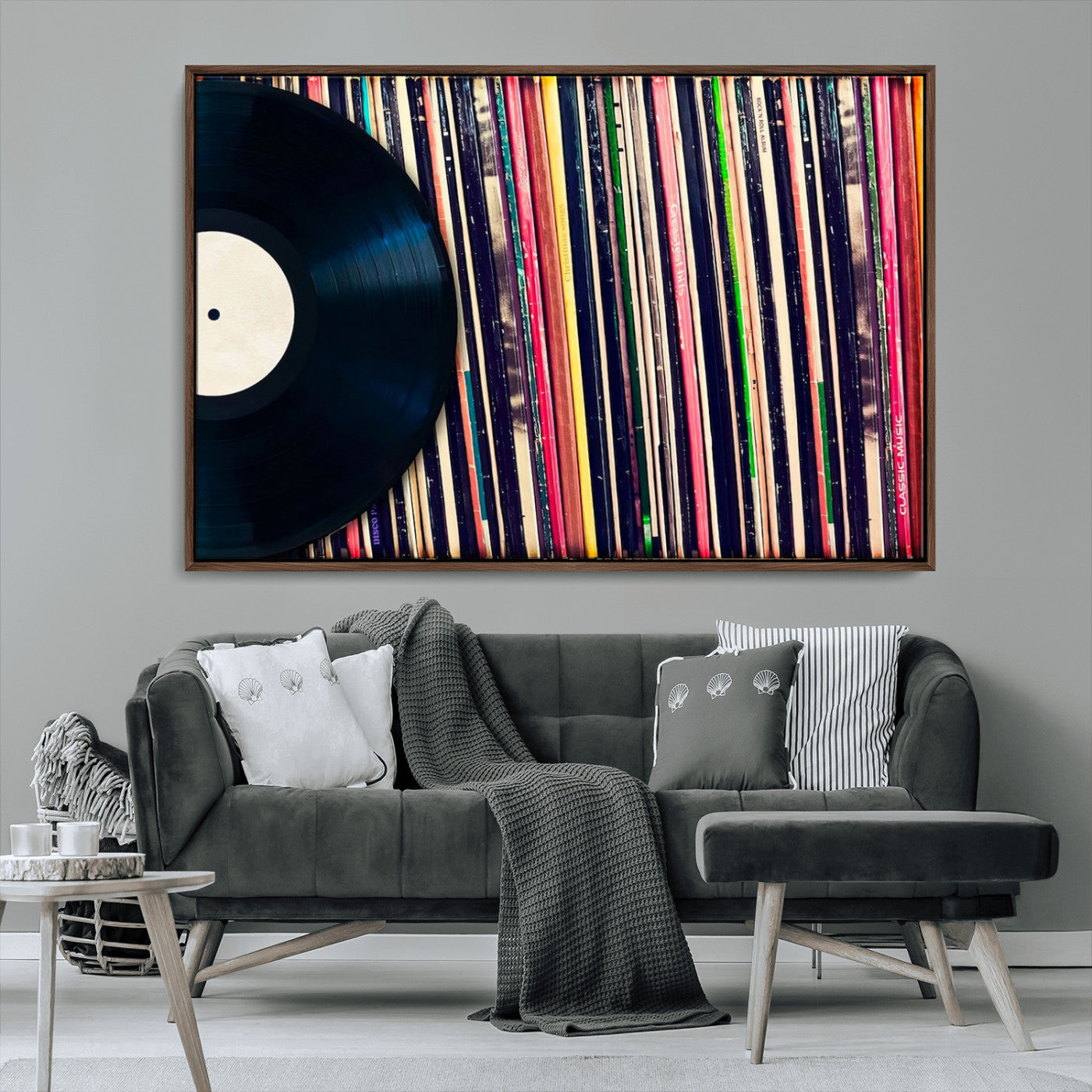 45029-MGV-CV-36X24-Misty Pine Forest Wall Art – Black and White Landscape Canvas Print, Foggy Trees Nature Photography, Modern Minimalist Decor for