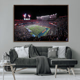 46899-MGV-CV-36X24-Ben Hill Griffin Stadium Wall Art Canvas Print, Framed Football Stadium Art Picture Print, Florida Football Stadium Perfect Sport