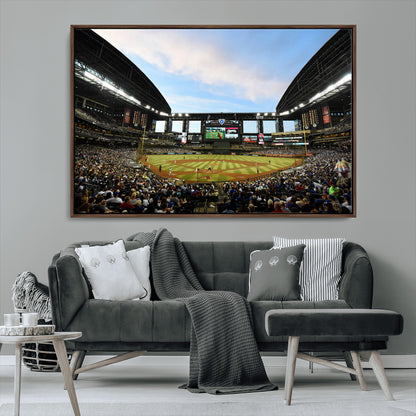 92672-MGV-CV-36X24-Chase Field Stadium Wall Art Canvas Print, Framed Arizona Stadium Art Picture Print, Chase Stadium Perfect Sports Room Decor