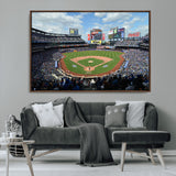 22910-MGV-CV-36X24-City Field Stadium Wall Art Canvas Print, Framed New York Stadium Art Picture Print, City Field Perfect Sport Room Decor Artwork