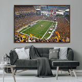 51419-MGV-CV-36X24-Heinz Field Wall Art Canvas Print, Framed Pittsburgh Stadium Field Art Picture Print, Heinz Stadium Field Perfect Sports Room
