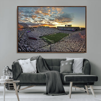38807-MGV-CV-36X24-Beaver Stadium Wall Art Canvas Print, Framed Beaver Stadium Field Art Picture Print, Football Stadium Perfect Sport Room Decor