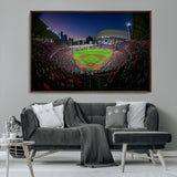 44322-MGV-CV-36X24-Minute Maid Park Wall Art Canvas Print, Framed Houston Astros Stadium Art Picture Print, Houston Astros Field Perfect Sports Room