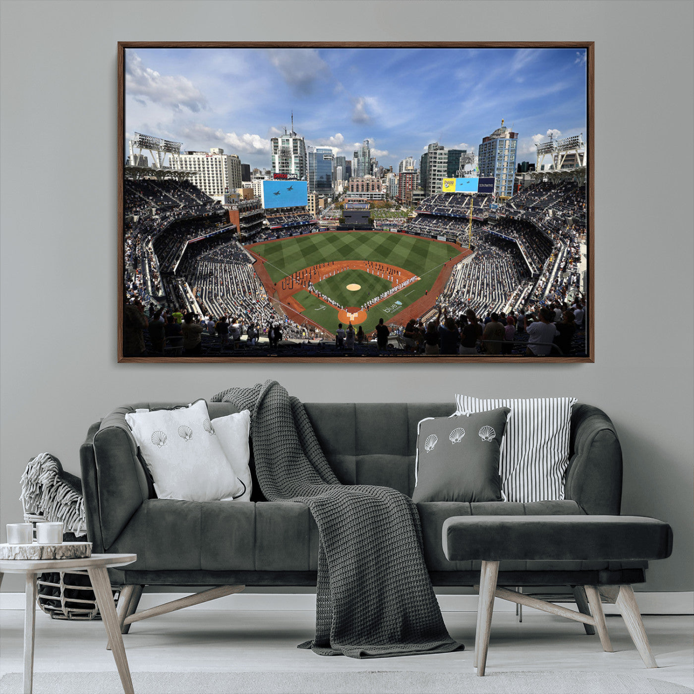 87122-MGV-CV-36X24-Petco Park Field Wall Art Canvas Print, Framed San Diego Stadium Art Picture Print, Petco Park Stadium Perfect Sport Room Decor