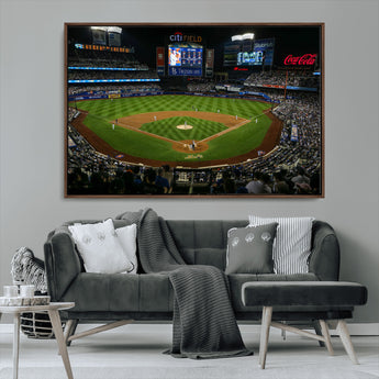83979-MGV-CV-36X24-RingCentral Coliseum Wall Art Canvas Print, Framed Oakland A's Stadium Art Picture Print, RingCentral Coliseum Field Perfect Sport