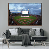 44631-MGV-CV-36X24-Oracle Park Stadium Wall Art Canvas Print, Framed San Francisco Giants Art Picture Print, Giants Stadium Field Perfect Sports Room