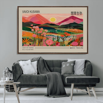 18304-MGV-CV-36X24-Sunset Mountain Landscape Wall Art – Panoramic Abstract Nature Canvas Print, Vibrant Wall Decor for Living Room, Bedroom, Office,