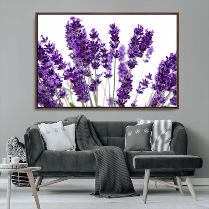 84456-MGV-CV-36X24-Lavender Wall Art – Botanical Canvas Print Featuring Purple Floral Stems, Fresh Nature Inspired Artwork for Living Room, Bedroom,