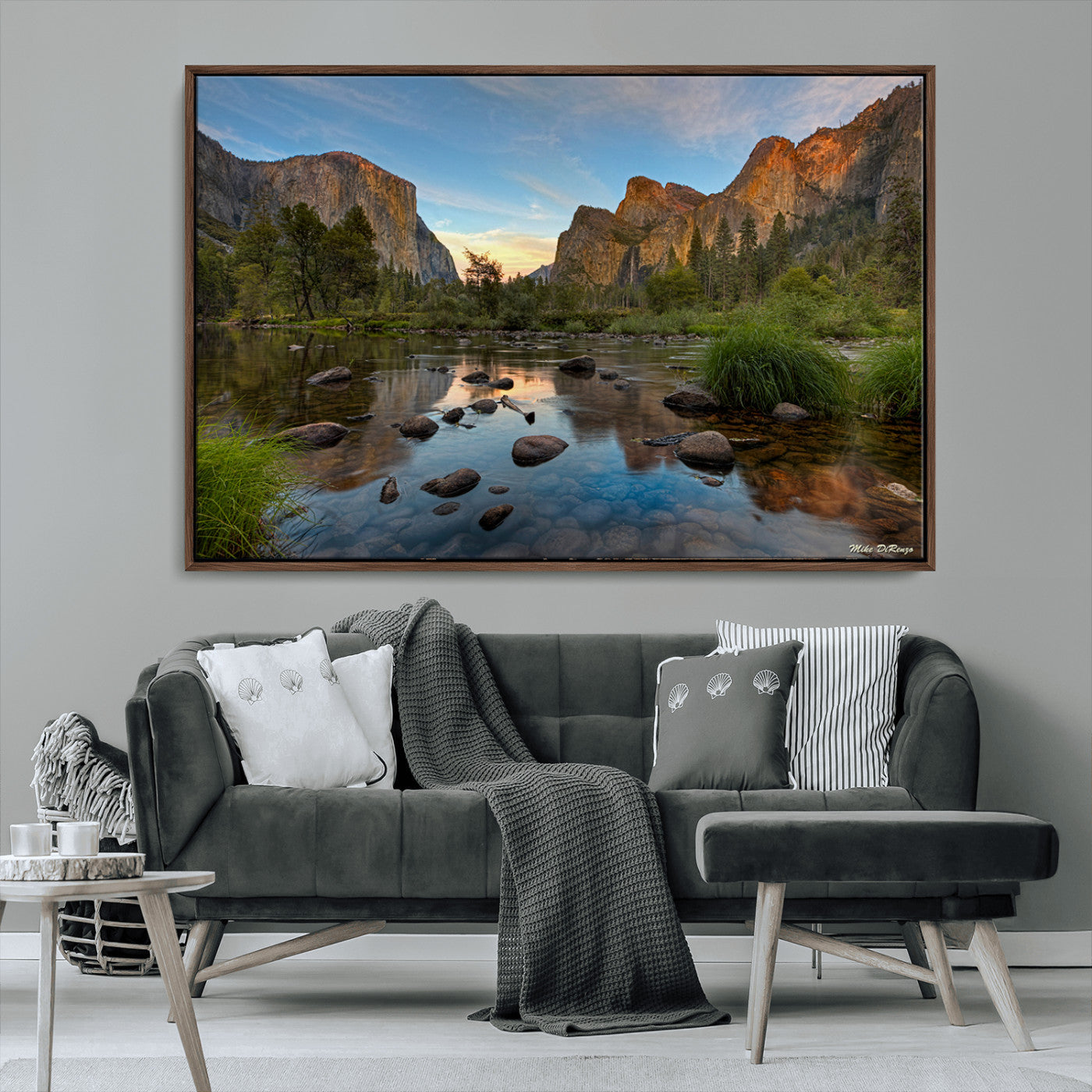 55893831-MGV-CV-36X24-Yosemite Valley Wall Art Canvas Print, Framed El Capitan Art Picture Print, Sierra Landspace Perfect Rustic Nature Decor Artwork
