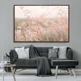 79164340-MGV-CV-36X24-Pastel Grasses Wall Art Canvas Print, Framed Soft Meadow Art Picture Print, Field in Breeze Perfect Pastel Minimal Decor Artwork