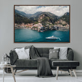 20321590-MGV-CV-36X24-Amalfi Coast Wall Art Canvas Print, Framed Italy Travel Art Picture Print, Mediterranean Landscape Perfect Mediterranean Coastal