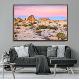 96167137-MGV-CV-36X24-Vibrant Sunset Sky Wall Art Canvas Print, Framed Joshua Tree Art Picture Print, Rugged Terrain Perfect Southwestern Boho Decor