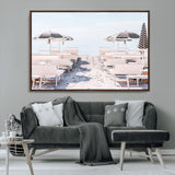 67623952-MGV-CV-36X24-Minimalist Beach Wall Art Canvas Print, Framed Pastel Sand Art Picture Print, Beach Aesthetic Perfect Coastal Minimalist Decor