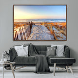 73351887-MGV-CV-36X24-Ocean Sunset Wall Art Wall Art Canvas Print, Framed Nautical Photography Art Picture Print, Summer Beach House Decor Perfect