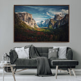 15244033-MGV-CV-36X24-Yosemite National Wall Art Canvas Print, Framed Mountain Landscape Art Picture Print, El Capitan Perfect Rustic Farmhouse Decor