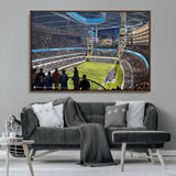 41816511-MGV-CV-36X24-Chicago Dome Stadium Wall Art – Futuristic Football Arena Canvas Print, Modern Sports Fan Decor for Man Cave, Office, Bar, or