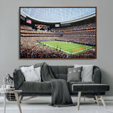 32530647-MGV-FC-36X24_Walnut-Chicago Bears Stadium Wall Art – Futuristic Dome Arena Canvas Print, Modern Football Concept Design Decor for Man Cave, Bar, or
