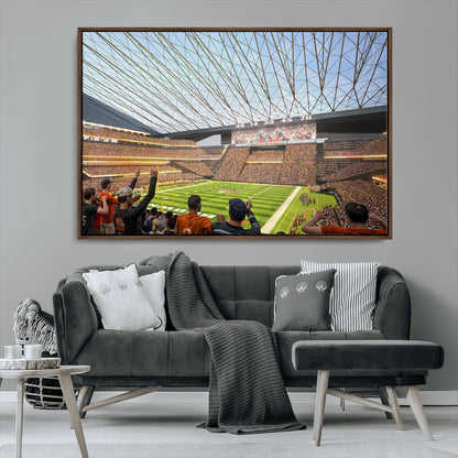 81960112-MGV-CV-36X24-Futuristic Football Stadium Wall Art – Modern Dome Arena Canvas Print, Chicago Bears Concept Design Sports Decor for Man Cave or
