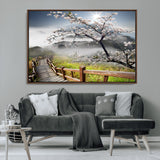 34632598CRY-MGV-CV-36X24-Sakura Cherry Blossom Pathway Canvas Wall Art – Tranquil Walk Through Blossoming Nature – Ready to Hang
