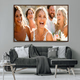 CSTM912-MGV-CV-36X24-Framed Wedding Canvas Print - Custom Wall Art Keepsake for Couples, Elegant Home Decoration Gift, Create Your Own Photo Canvas