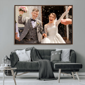 CSTM914-MGV-CV-36X24-Framed Create Your Canvas Print - Personalized Wall Art for Home Decor Wall Art Print, Create Your Own Photo Canvas Print