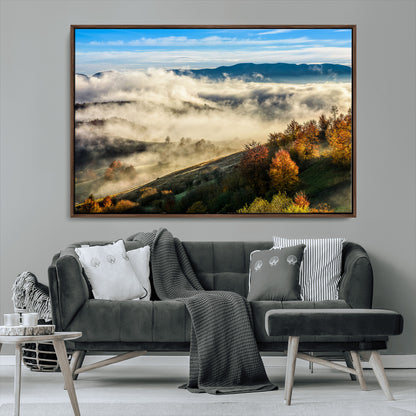 21551192-MGV-CV-36X24-Landscape Wall Art – Autumn Mountain View Canvas Print, Scenic Nature Photography Decor for Bedroom, Living Room, Office, Cabin or