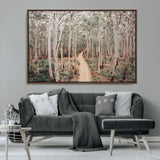 24760563-MGV-CV-36X24-Forest Wall Art – Tranquil Woodland Path Canvas Print, Scenic Nature Photography Decor for Bedroom, Living Room, Office, Cabin or