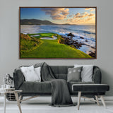 67486665-MGV-CV-36X24-Golf Course Wall Art – Pebble Beach Oceanfront Canvas Print, Coastal Fairway Photography Sports Decor for Living Room, Office, Man
