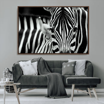 43631-MGV-CV-36X24-Black and White Zebra Wall Art – Modern Animal Print Canvas Artwork for Living Room, Bedroom, or Office Decor