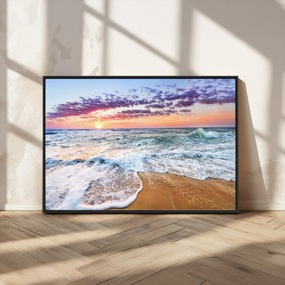 53006-MGV-CV-36X24-Ocean Beach Sunset Wall Art – Vibrant Seascape Canvas Print, Coastal Home Decor for Living Room, Bedroom, Office or Beach House