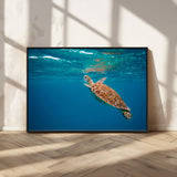 91440-MGV-CV-36X24-Sea Turtle Wall Art – Ocean Turtle Canvas Print, Underwater Marine Life Decor for Living Room, Office, Beach House or Bathroom