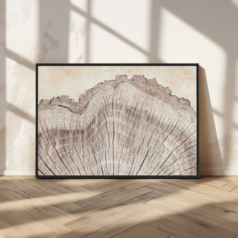 67528-MGV-CV-36X24-Wood Ring Wall Art Canvas Print, Framed Tree Ring Art Picture Print, Rustic Tree Ring Perfect Neutral Boho Decor Artwork