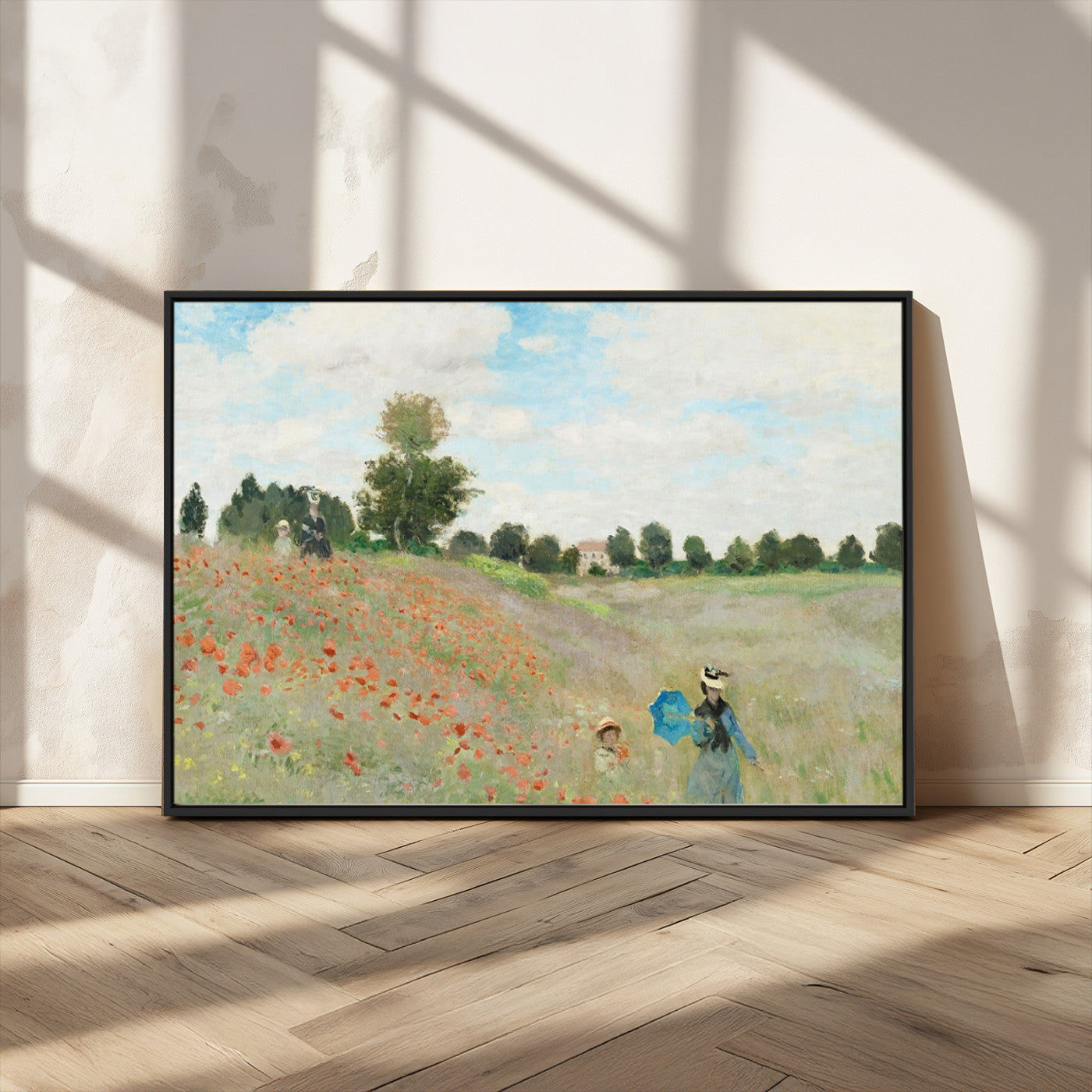 74890-MGV-CV-36X24-Monet Poppy Field Wall Art – Impressionist Landscape Canvas Print, Classic French Artwork for Living Room, Bedroom or Office Decor