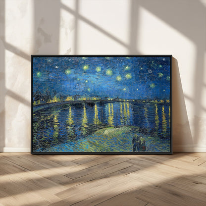 94605-MGV-CV-36X24-Starry Night Over the Rhone Wall Art – Vincent van Gogh Canvas Print, Famous Impressionist Painting for Living Room, Office