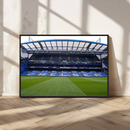 59508-MGV-CV-36X24-Chelsea Stadium Wall Art – Stamford Bridge Football Arena Canvas Print, Iconic Soccer Artwork for Living Room, Office, Game Room