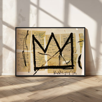 37215-MGV-CV-36X24-Abstract Crown Wall Art – Urban Graffiti Style Canvas Print Modern Street Art Design, Bold Contemporary Decor for Living Room,