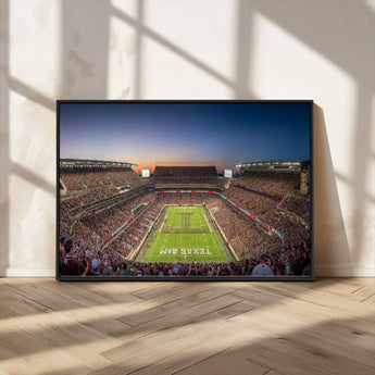 17421-MGV-CV-36X24-Kyle Field Wall Art Canvas Print, Framed Texas Stadium Art Picture Print, Kyle Field Stadium Perfect Sport Room Decor Artwork
