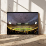 72404-MGV-CV-36X24-Michigan Wolverine Stadium Wall Art Canvas Print, Framed Michigan Stadium Art Picture Print, Football Stadium Perfect Sport Room
