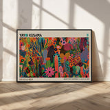 40791-MGV-CV-36X24-Kusama Inspired Wall Art – Vibrant Abstract Floral Jungle Canvas Print, Bold Pop Art Botanical Decor for Living Room, Bedroom, or