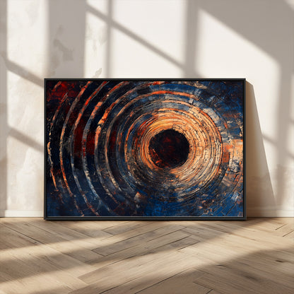 10017879-MGV-CV-36X24-Wood Tree Ring Wall Art Canvas Print, Framed Natural Wood Art Picture Print, Rustic Tree Slice Perfect Rustic Decor Artwork