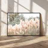 21826392-MGV-CV-36X24-Pampas Grass Wall Art Canvas Print, Framed Soft Pampas Art Picture Print, Pastel Grasses Perfect Soft Neutral Boho Decor Artwork