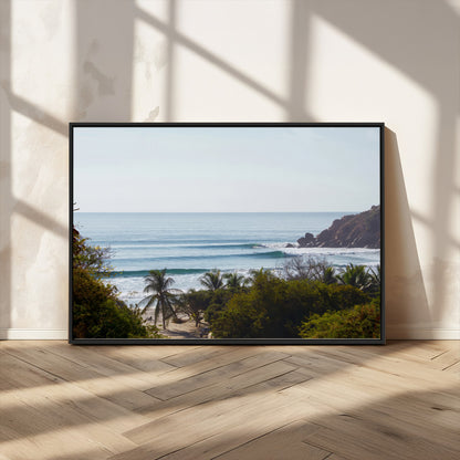 88336640-MGV-CV-36X24-Tropical Beach Scene Wall Art Canvas Print, Framed Coastal Photography Art Picture Print, Ocean Horizon Art Perfect Coastal Boho