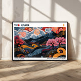 43879290-MGV-CV-36X24-Japanese Abstract Wall Art – Mount Fuji Cherry Blossom Canvas Print, Modern Asian Inspired Landscape Decor for Living Room,