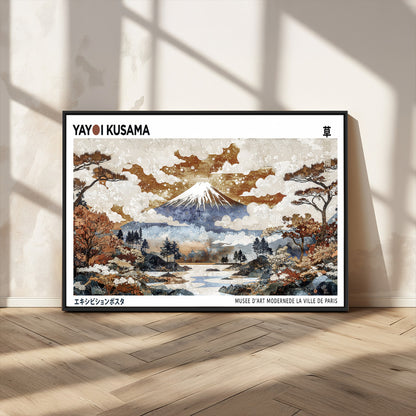 80111817-MGV-CV-36X24-Japanese Landscape Wall Art – Mount Fuji Autumn Canvas Print, Asian Inspired Nature Decor for Living Room, Bedroom, Office or