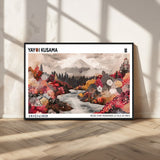 32352074-MGV-CV-36X24-Japanese Landscape Wall Art – Mount Fuji River Canvas Print, Modern Asian Inspired Nature Decor for Living Room, Bedroom, Office